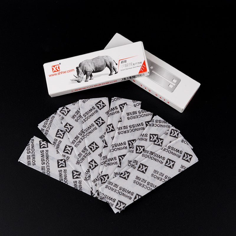 Xirui stainless steel large 77 blade white box sharp razor blade hairdressing shop special manufacturer wholesale razor blade
