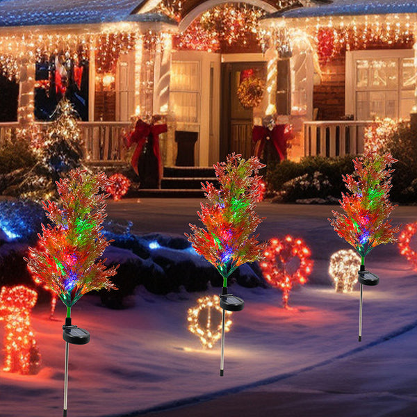LED solar floor light Christmas tree pine cypress tree outdoor decoration courtyard simulation garden lawn light landscape