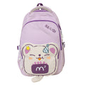 Macaron color cute french fries bear backpack for primary and secondary school students, large capacity, wear-resistant and easy to take care of, backpack