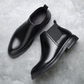 premium plus size pointed-toe chelsea boots - business casual men's boots - british style slip-on leather boots - dropshipping available