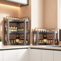 Kitchen corner spice rack - 2025 new multifunctional 90-degree countertop corner spice organizer