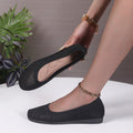 new arrivalpure color round toe fly woven flatsflats women's casual breathable cut outknitting lazy work shoes
