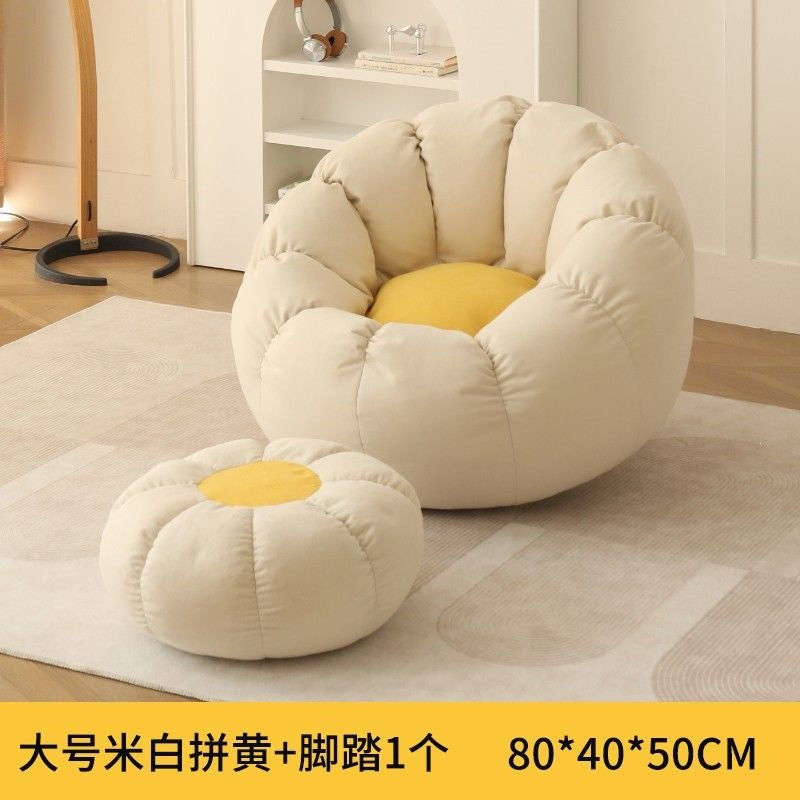 Lazy sofa detachable washable single and double can lie down and sleep lazy nest chair for home small apartment balcony casual bean bag