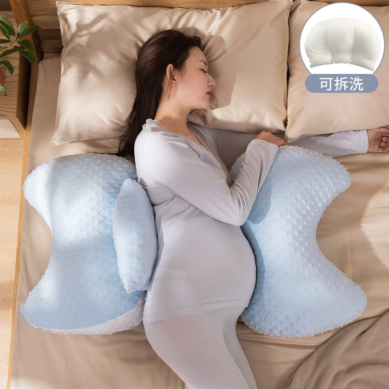 Pregnancy pillow - back support, side sleeper, belly support, side sleeping pillow, pregnancy sleep aid, hug pillow, cushion supplies, backrest pillow