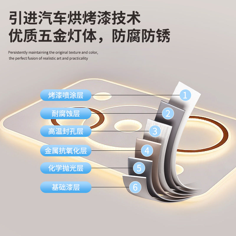 2025 new circle living room hall main light Zhongshan home improvement lighting led eye protection bedroom ceiling light bright