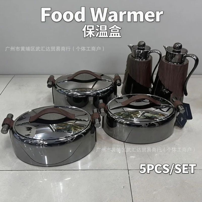 Food warmer insulated box with insulated pot suit 5pcs set insulated tableware insulated lunch box