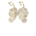 Spring island resort style long tassel shell earrings - unique, beautiful bohemian beach earrings for women