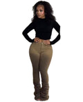 European and american cross-border women's fashion:  women's jeans - trendy, sexy, ruched, tie-dye high-waisted jeans