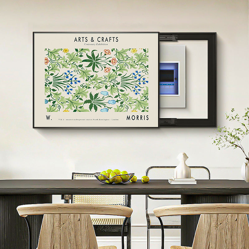 Nordic wind meter box decorative painting niche art distribution box blocking mural weak electric box power switch hanging painting