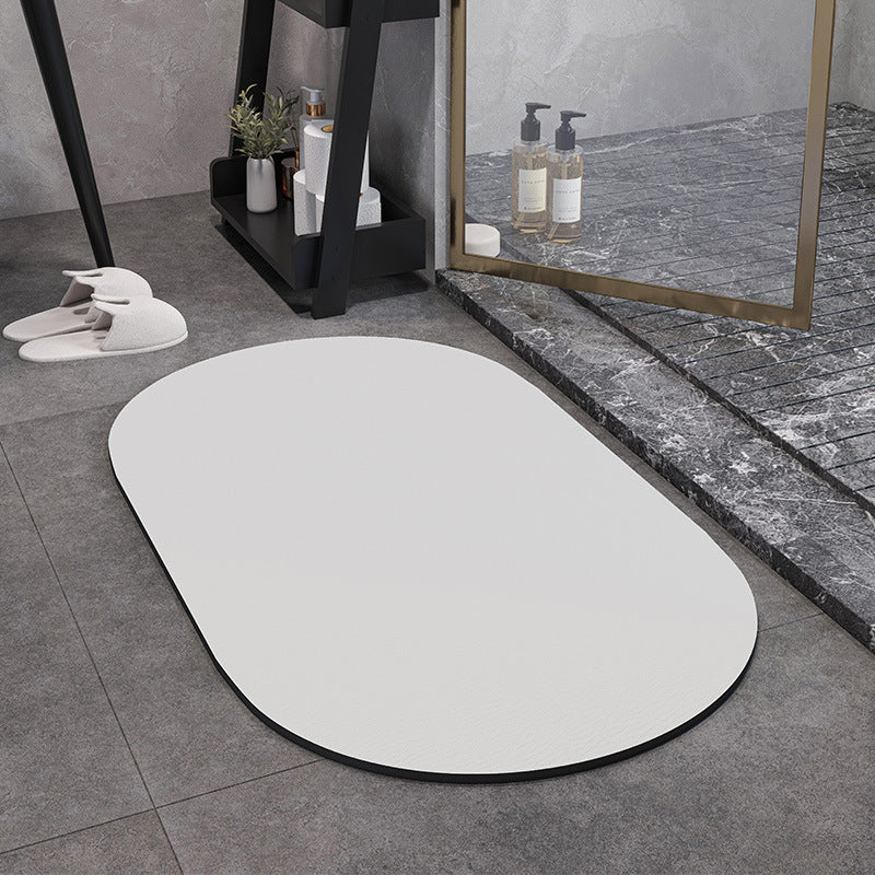 Solid color diatom mud floor mat bathroom quick-drying absorbent mat household upholstered mat bathroom square simple non-slip foot mat