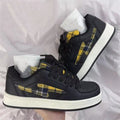 2026 scottish plaid black and red bread shoes, retro casual sneakers, trendy chinese style couple's versatile skate shoes, unisex athletic shoes