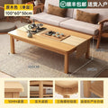 Double-layer coffee table, home living room, rectangular dining table, small apartment tea table, rental house, office reception tea table