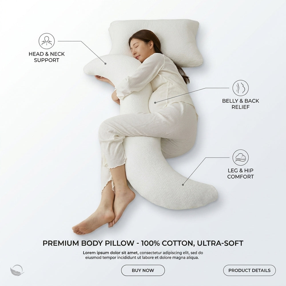 maternity pillow, waist support, side sleeping support, abdominal pillow, cervical spine protection, sleep aid, special bed long leg pillow