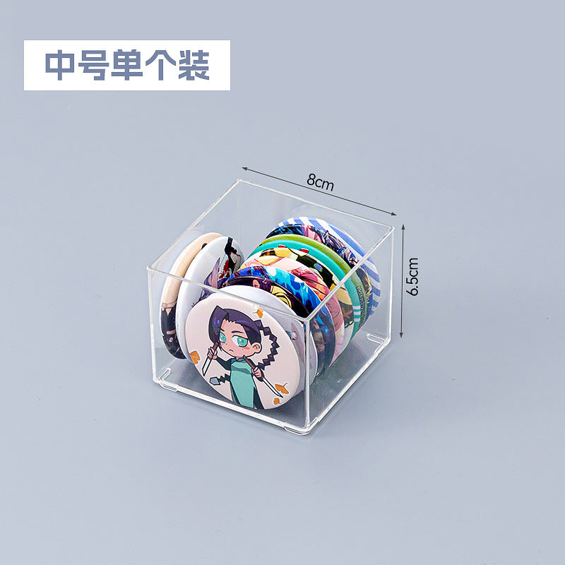 Desktop figure transparent storage box Multifunctional badge bar storage box Plastic peripheral drawer storage box