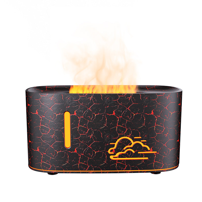 New cross-border simulated flame aromatherapy machine usbhome humidifier colorful atmosphere light atomizing aromatherapy machine cross-border