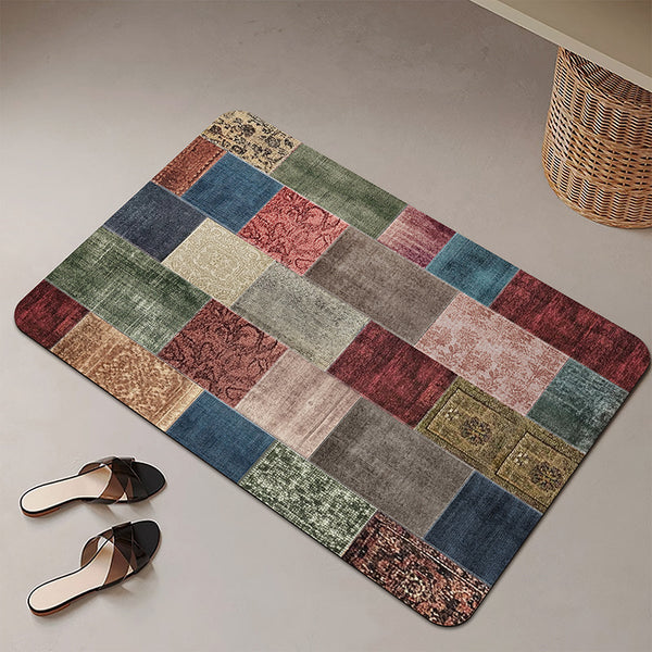 Cross-border bathroom door water-absorbing quick-drying floor mat, toilet dirt-resistant thickened carpet, toilet special anti-drop and non-slip mat