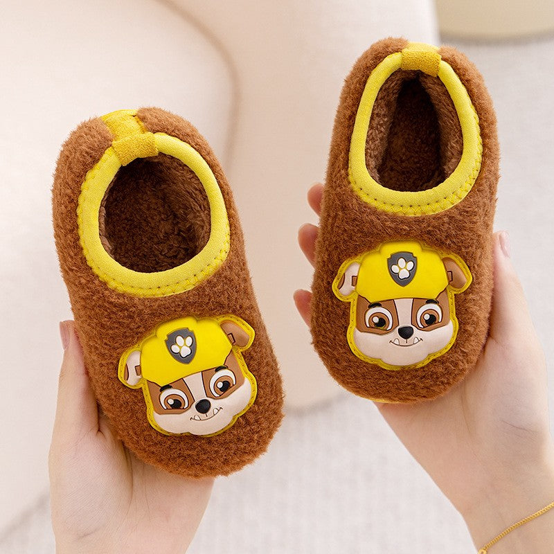 Factory direct wholesale custom paw patrol kids' cotton slippers - 2025 new winter indoor closed-toe non-slip cotton slippers