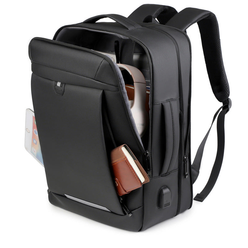 New Backpack Men's Large Capacity Expansion Portable Backpack Outdoor Travel Backpack Business Computer Bag School Bag