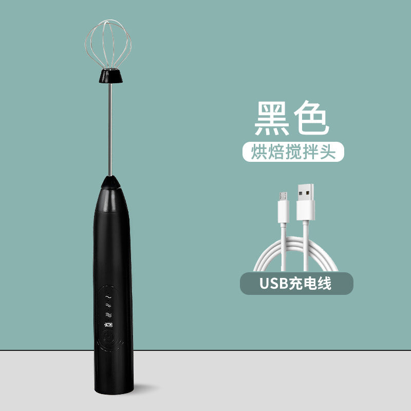Electric hand mixer - cordless baking whisk for milk frothing, coffee frothing, whipping egg whites, cream, and cake batter