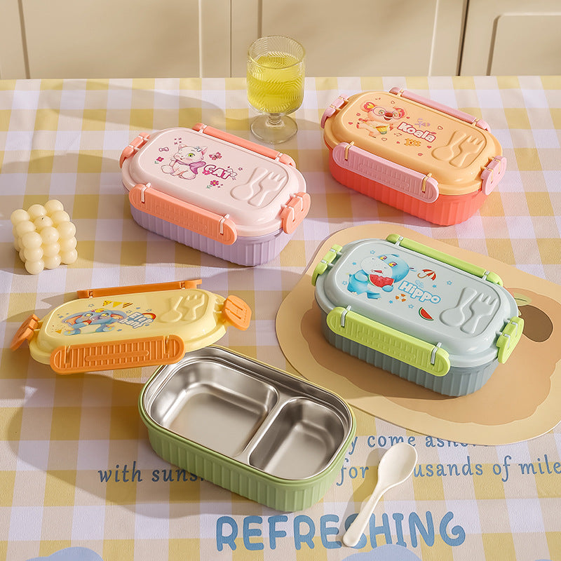 304 stainless steel insulated lunch box - perfect for kids, office workers, and students. features divided compartments and microwave-safe heating