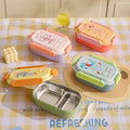 6843-cartoon 201 double compartment lunch box (with spoon)