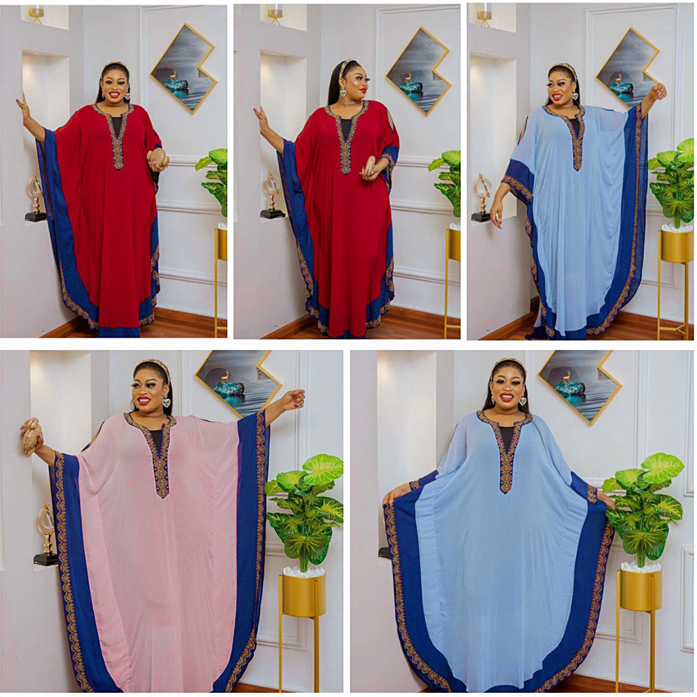 cross-border e-commerce: tiktok hot-selling plus-size women's dresses for europe, america, and africa -  trending long dresses with straps