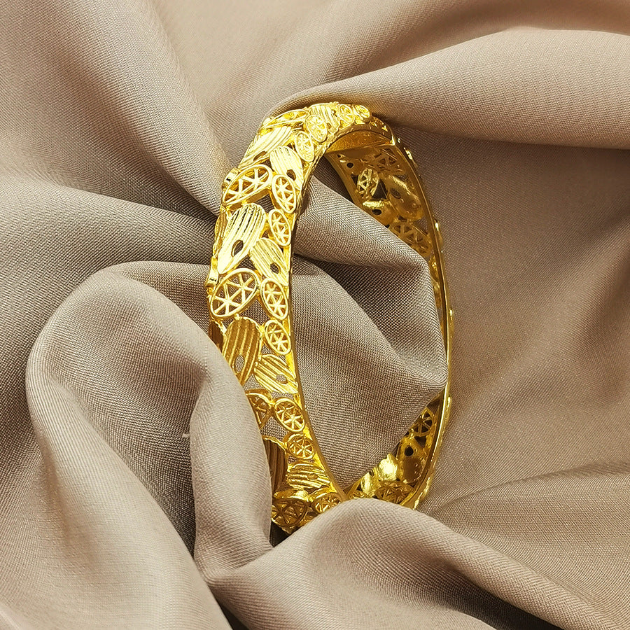 dubai women's bracelet middle eastern gold bracelet ethiopian saudi arabian wedding bridal jewelry