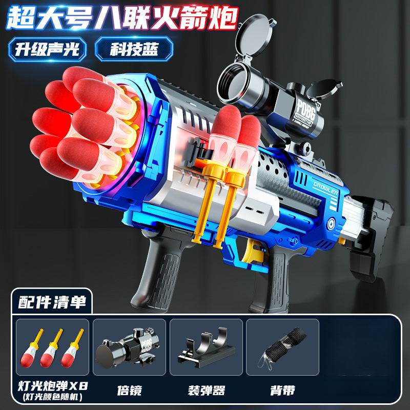 Large size kids' sound & light electric soft bullet gun, rocket launcher, realistic battle toy gun, birthday gift for boys