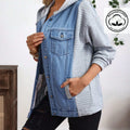 new arrivals: plus size women's patchwork hooded denim jacket - perfect for , , and european & american markets