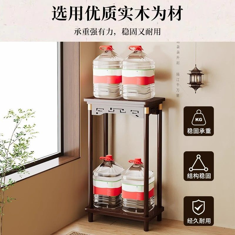 Chinoiserie flower shelf living room floor-standing storage rack balcony flower stand novel stone rack indoor multi-layer flower pot rack vertical