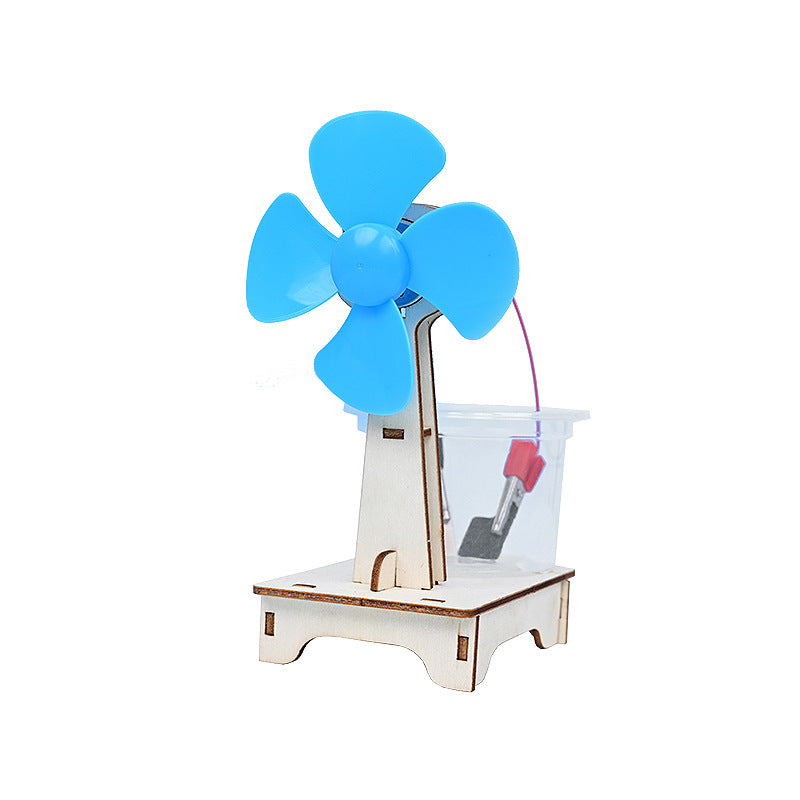 Salt water fan STEAM classroom physical science small experiment, children's handmade technology small production small invention materials