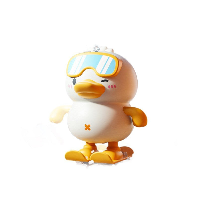 New educational clockwork jumping duck winding little yellow duck cartoon animal cute educational toy kids toy gift