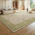 French-style rug for living room, bedroom, bedside, coffee table, sofa - soundproof, vintage, non-slip, summer cooling ice silk mat