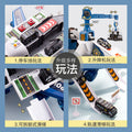 Transformed passenger aircraft kids scene toy multi-function ejection crane aircraft model inertia resistant to fall male voice light ejection