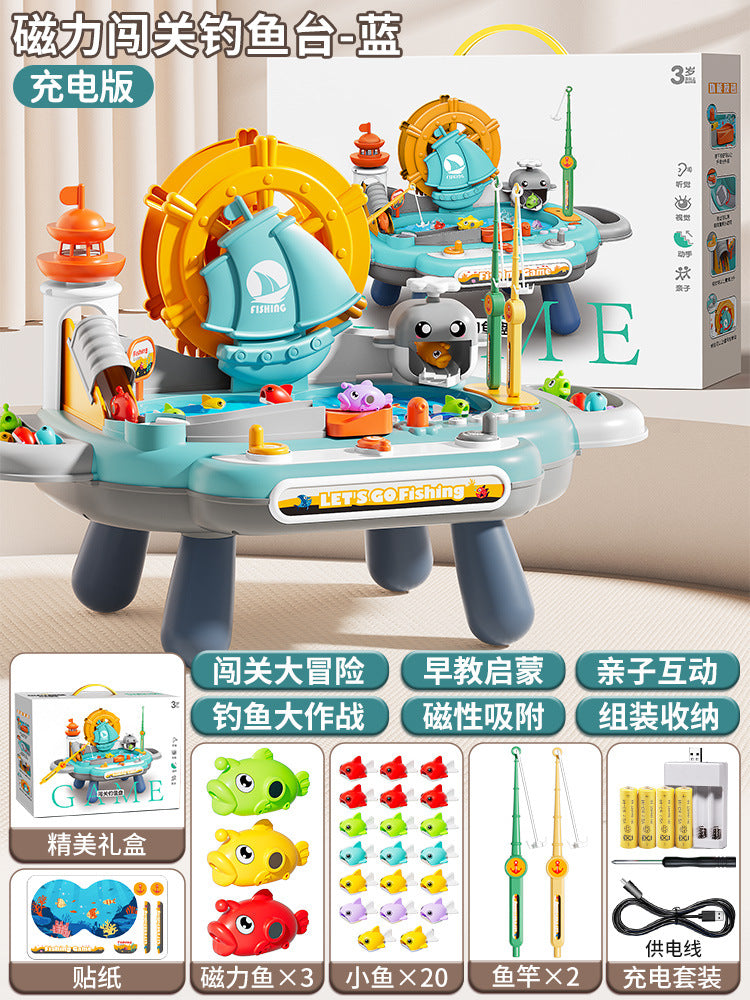 Children's electric magnetic fishing toy - fun early education & brain training - perfect birthday gift for boys & girls - interactive parent-child game