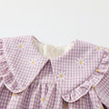 Kids' dresses:  autumn new collection - country style girls' dress, violet chrysanthemum princess dress, first birthday dress for girls