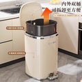 Luxury trash can - large, step-on, lidged - perfect for home, living room, kitchen, bedroom, and bathroom. plastic storage bin