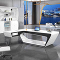 Designer lacquered executive desk - modern, stylish office desk for managers and executives - creative, tech-forward executive office table