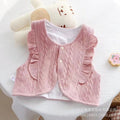 Baby spring autumk-style outwear vest cute western style lace vest outwear double layer vest trendy