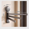 Suction cup kitchen rag rack, sink window sill, multi-pole rotatable drain rack, storage rack, wall-mounted towel rack