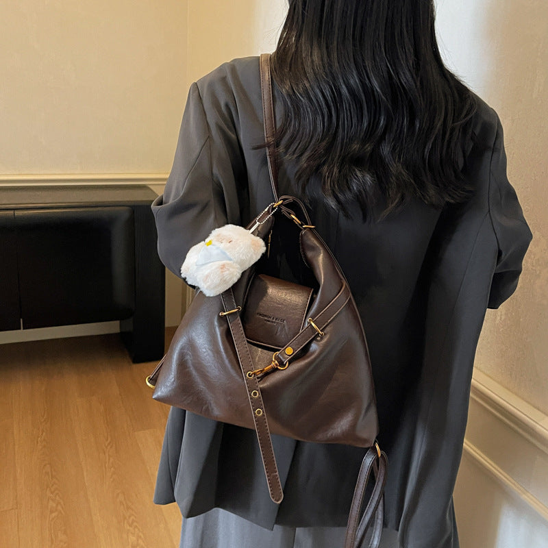 Retrofashion large-capacity tote bag women's single and double shoulder backpack work clothingeasiest for match shoulder bag work clothing backpack