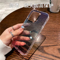 Suitable for apple 17promax single color mobile phone case iphone14 creative gradient glitter 15 acrylic protective cover