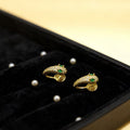 Micro-paved zircon snake earrings - women's luxury fashion, trendy, high-end, unique design, clip-on earrings