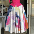 European and american cross-border women's fashion:  spring new arrival - elegant bowknot camisole top and printed flared midi skirt set