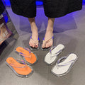 Trendy crystal flip-flops for women, summer 2024 new arrival, indoor non-slip, popular thong sandals