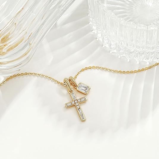 european and american zircon inlaid 26 letter necklace diamond cross necklace english a-z accessible luxury clavicle chain for women