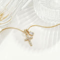 european and american zircon inlaid 26 letter necklace diamond cross necklace english a-z accessible luxury clavicle chain for women