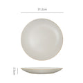 Minimalist creative stroked ceramic dinner plate - commercial western food flat plate for restaurant steak, pasta, and dessert service