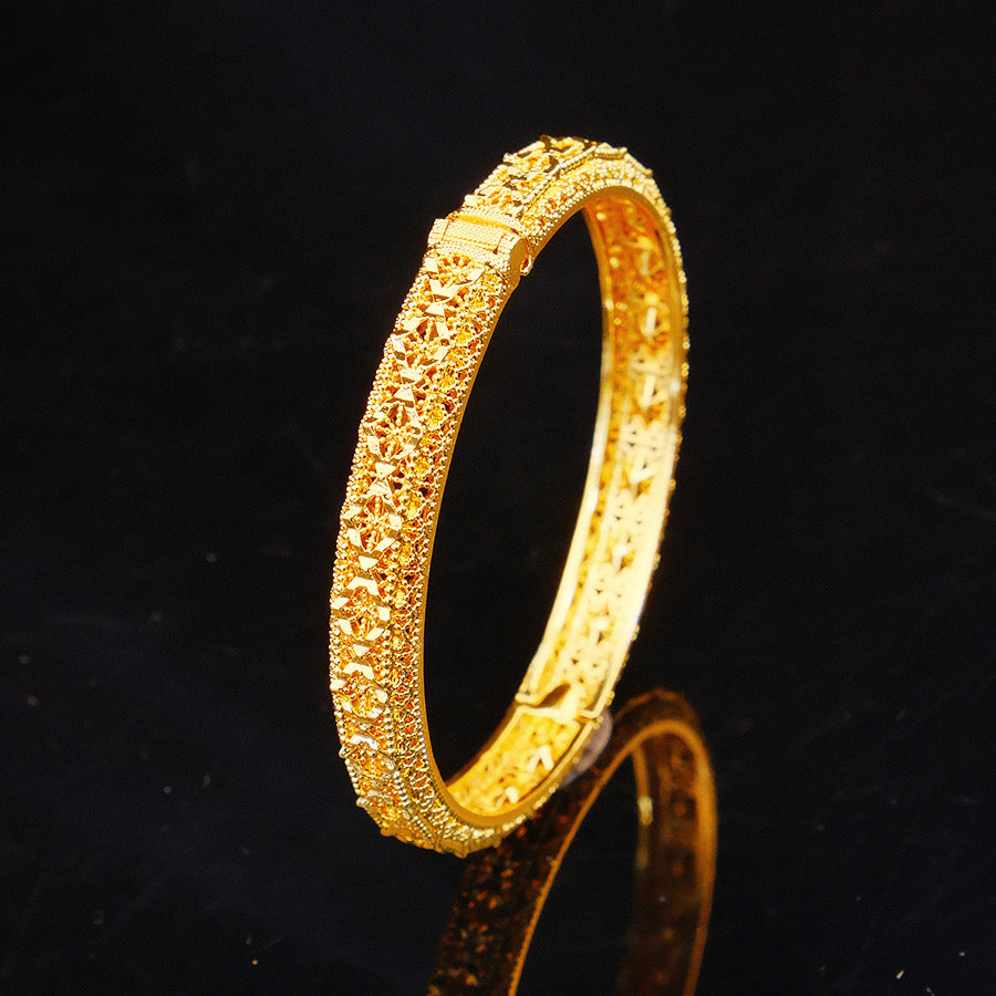 dubai women's bracelet middle eastern gold bracelet ethiopian saudi arabian wedding bridal jewelry