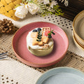 Retro kiln round disc with edge afternoon tea cake plate coffee cup and saucer restaurant bone plate snack plate for home fruit plate